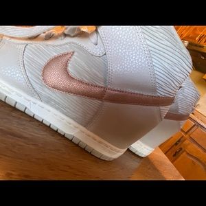 Cream & Gold Nike Dunk Wedge Heel